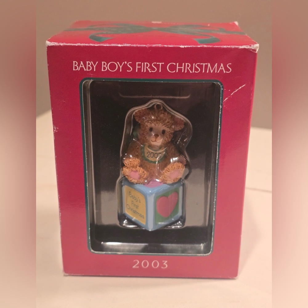 New American Greetings Vintage Baby Boy's First Christmas Ornament 2003
